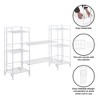 Breighton Home 32.5" Xtra Storage 3 Tier Folding Metal Shelves with Set of 2 Extension Shelves in White - 4 of 4