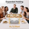 YIYIBYUS Buffet Warmer Stove Stainless Steel Rectangular 9-Quart Chafing Dishes - 3 of 4