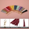 Unique Bargains PU Leather Keychain with Lobster Swivel Crafts Tassels 18 Pcs - 4 of 4