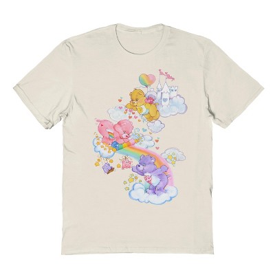 Care Bears Men's Making A Rainbow Short Sleeve Graphic Cotton T-shirt