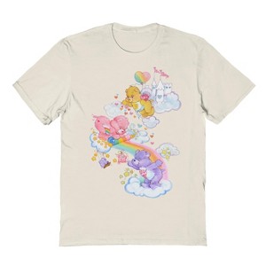 Care Bears Men's Making A Rainbow Short Sleeve Graphic Cotton T-shirt - 1 of 1