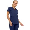 MediChic Scrubs for Women's V-Neck Scrub Set with Six Pocket Ribbed Cargo Jogger Pants with 4-Way Stretch - 4 of 4