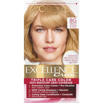 L'oreal Paris Excellence Triple Protection Permanent Hair Color - 6.3 ...