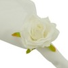 Saro Lifestyle Flower Shaped Napkin Rings (Set of 4), White - 3 of 4