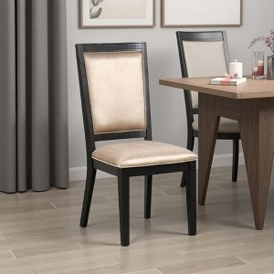 Royal Hampton Side Dining Chair Set of 2, Slatted Back, Espresso Brown - 1 of 4