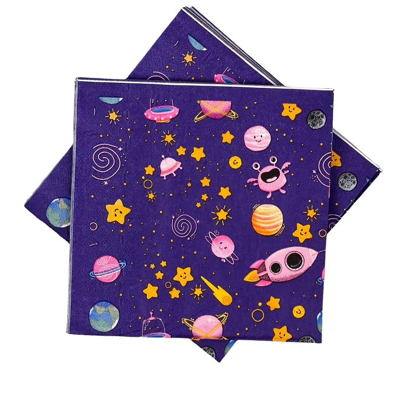 Anna + Pookie Girl Astronaut Disposable Paper Party Napkins 20 Ct., 2 of 3