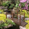 Outsunny 7.5' Wooden Arch Garden Bridge, Safety Rails for Backyard Ponds, Creeks, Streams - 2 of 4