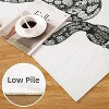 Modern Washable Area Rug, Non Slip Low Pile Accent Carpet, White Black Snake Pattern, Home Decor Rug for Living Room, Bedroom, Front Door, Kitchen - 2 of 4
