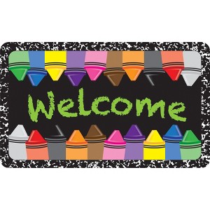 Ashley Productions® The Original Fun Mat™, Welcome Mat, 18" x 30", Crayons Composition Welcome - 1 of 1