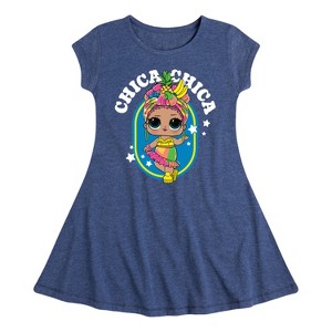 Girls' - LOL Surprise! - Chica Chica Tropical Fit & Flair Cap Sleeve Dress - 1 of 3