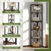 Kumasinova 67 Inch Book Shelf,Wall Corner Modern Tall Bookcase with 6-Tier Storage Shelves for Living Room,Bedroom,Office,Brown - 4 of 4