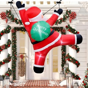SUGIFT 5.9ft Christmas Inflatable Decorations Inflatables Climbing Santa Claus - 1 of 4