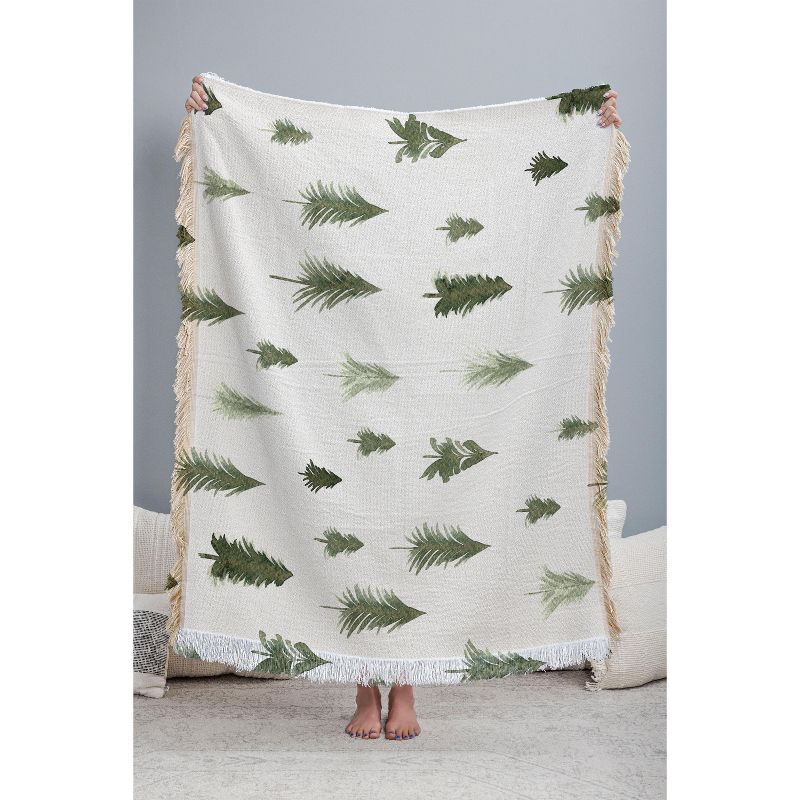 Gabriela Fuente winter forest 56"x46" Woven Throw Blanket - Deny Designs, 3 of 5