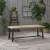 CAVINAS 79 Inch Rectangle Patio Table,Outdoor Dining Table with Acacia Wood Tabletop and Metal Legs,Patio Dining Table for 6 for 8 - 2 of 4