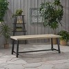 NicBex Outdoor Dining Table for 6-8,Patio Acacia Wood Large Tabletop & Metal Frame Table,Suitable for Garden,Backyard - image 2 of 4