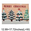 Unique Bargains Christmas Place Mats Snowy Christmas Tree Linen Yellow Green White 13"x17.7" 2 Pcs - 3 of 4