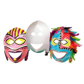 Roylco Pre-Cut African Masks, 11 x 15 Inches, Set of 20