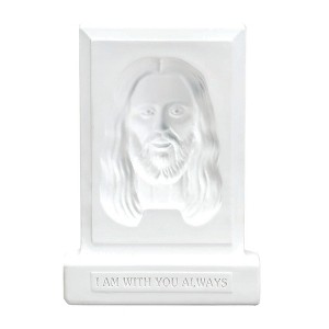 Dicksons Face of Christ I AM with You Frosted White 5.5 x 7.5 Resin Stone Table Top Sign Plaque - 1 of 1