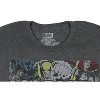 Seven Times Six Marvel Men's Avengers Heros Ready to Fight Retro Halftone Print T-Shirt Grey - 4 of 4