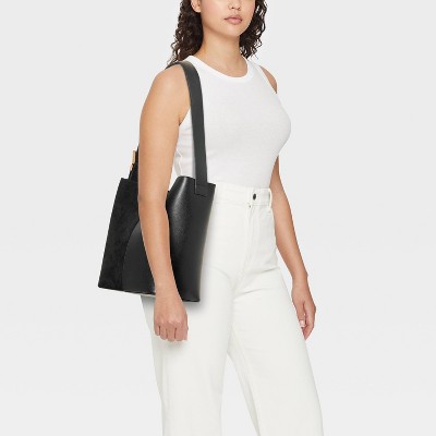 Shoulder Bucket Bag - A New Day Black product image view 2