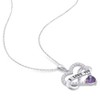 EVERLY JEWELRY | Sterling Silver 2 1/2 CT TGW Light Purple and White Cubic Zirconia Infinity Heart Pendant with Chain, 18 inc - 4 of 4