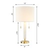 Maxax White Marble Sand Table Lamp with USB Charging, Modern Desk Lamp for Bedroom, Living Room - 3 of 4
