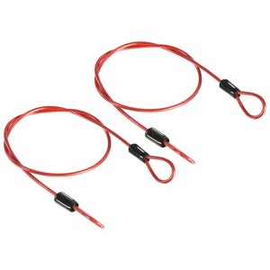 Unique Bargains Security Steel Cable Coated Luggage Lock Wire Rope w Double Loop - 1 of 4