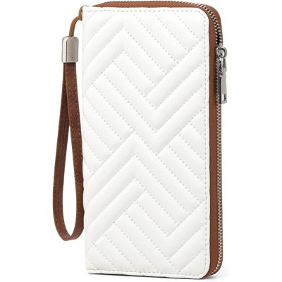 FATMOON RFID Women’s Wallet - Large Capacity Vegan Leather Clutch Purse with Detachable Wristlet for Everyday Use,Travel,and Commuting