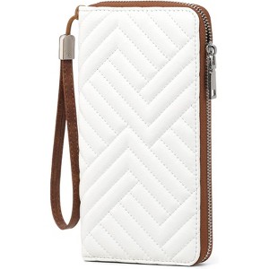 FATMOON RFID Women’s Wallet - Large Capacity Vegan Leather Clutch Purse with Detachable Wristlet for Everyday Use,Travel,and Commuting - 1 of 4