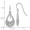 Black Bow Jewelry Small Cutout 3D Teardrop Dangle Earrings in 14k White Gold - 4 of 4