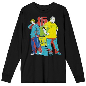 Sakamoto Days Sakamoto and Asakura, Kanji text on Black Long Sleeve Adult Crew neck - 1 of 4