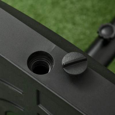 Black Metal Wheeled Patio Umbrella Base Stand