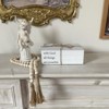 Aoibox Decorative Books for Home Decor, White Faux Books with Farmhouse Bead Garland, Rustic Stacked Display Books (with God All Things are Possible) - 3 of 4
