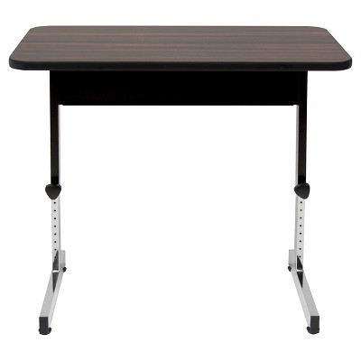 36" Canvas & Color Adjustable All Purpose Table Black/Walnut - Calico Designs: Modern Standing Desk with Steel Frame