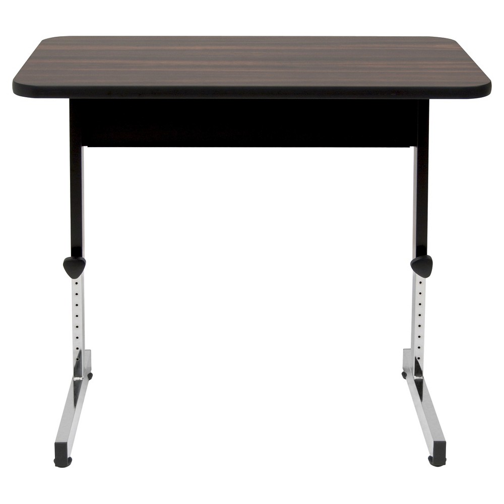 Photos - Office Desk 36" Canvas & Color Adjustable All Purpose Table Black/Walnut - Calico Desi
