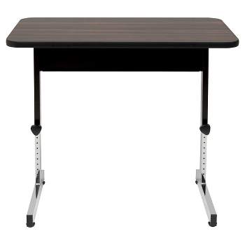 36" Canvas & Color Adjustable All Purpose Table Black/Walnut - Calico Designs