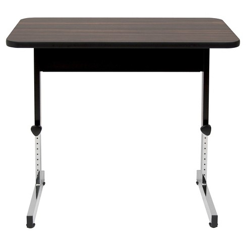 36" Canvas & Color Adjustable All Purpose Table Black/Walnut - Calico Designs - image 1 of 4