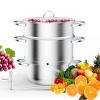 Winado 3-Tier 8.5QT Stainless Steel Juice Steamer Pot With Glass Lid And Handle - 2 of 4