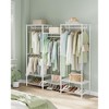 Portable Freestanding Wardrobe Closet, Heavy Duty Clothes Rack Organizer Closet Storage with Hanging Rods and Hooks - 4 of 4
