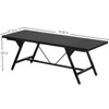 Aheaplus Farmhouse Dining Table for 8 People, 70.8-Inch Rectangular Wood Kitchen Table - 3 of 4