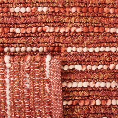 Rust Multi Hand-Knotted Wool Bohemian Area Rug