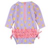RuffleButts Baby/Toddler Girls UPF50+ Long Sleeve One Piece Rash Guard - 2 of 4