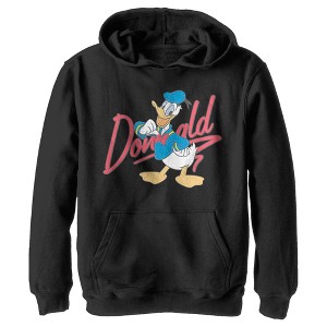 Boy's Disney Donald Duck Signature Pull Over Hoodie - 1 of 4