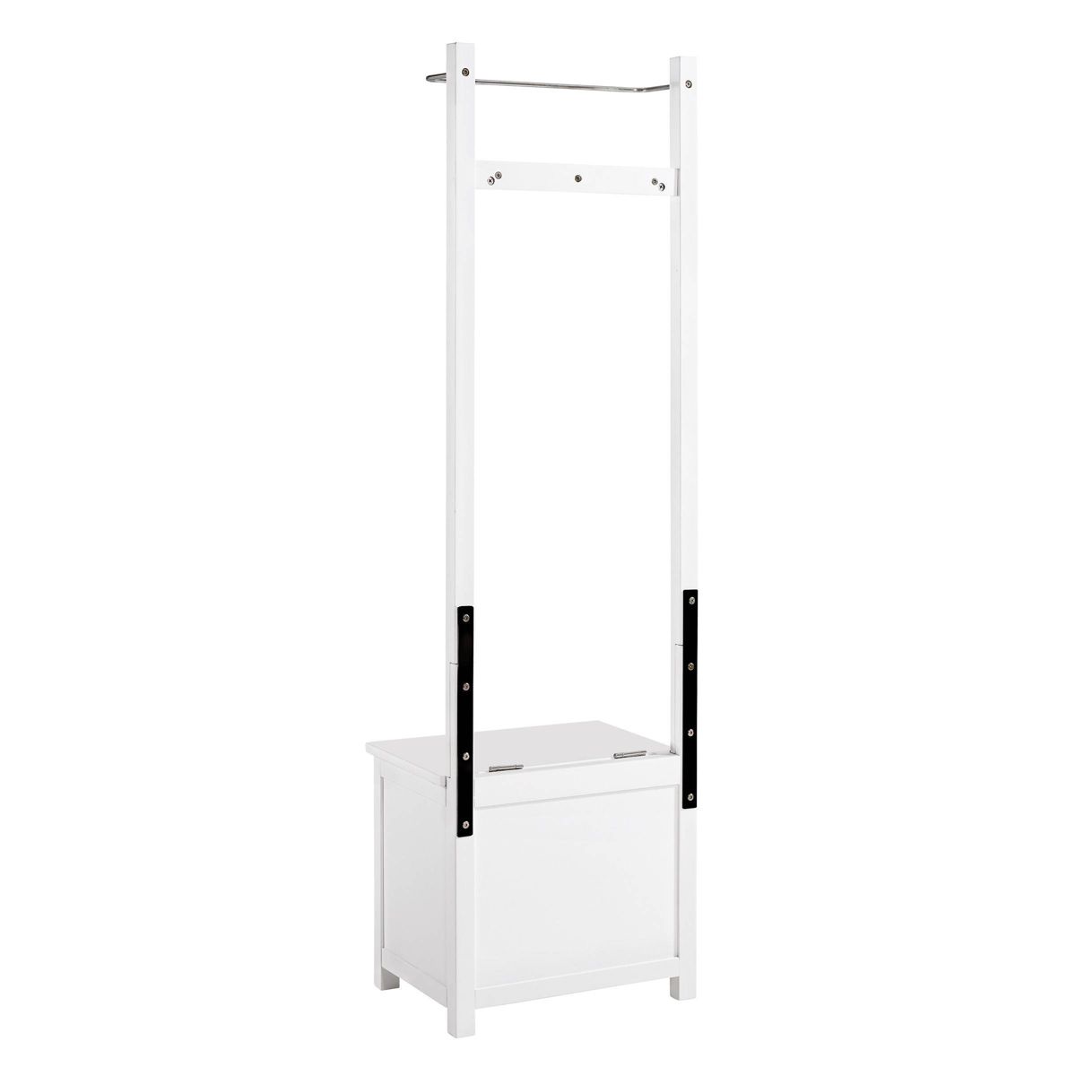 Derby Laundry Hamper Seat and Towel Rack White - Alaterre Furniture - thumbnail 5