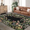 Hallway Runner Rug, Non-Slip Washable Bathroom & Kitchen Runner Rug, Low-Pile Soft Botanical Runner Rug for Girls' Bedroom, Laundry Room, Bedside - 3 of 4