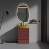 Christopher Knight Home Brook Freestanding 20" Striped Wood Bathroom Vanity with Brushed Steel Sink and Drawer - 2 of 4