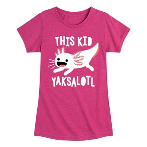Girls' - Instant Message - This Kid Yaksalotl Fitted Short Sleeve Graphic T-Shirt - 1 of 4