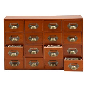 YIYIBYUS 16 Drawer Cabinet, Wooden Medicine Cabinet, Desktop Drawer Organizer - 1 of 4