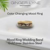 6mm Color Changing Wedding Band for Women or Men Mood Ring 6mm Gold Stainless Steel Ginger Lyne Collection - 3 of 4