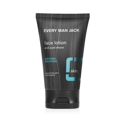 Every Man Jack Men's Hydrating Signature Mint Post-Shave Face Lotion with Shea Butter and Vitamin E - 4.2oz